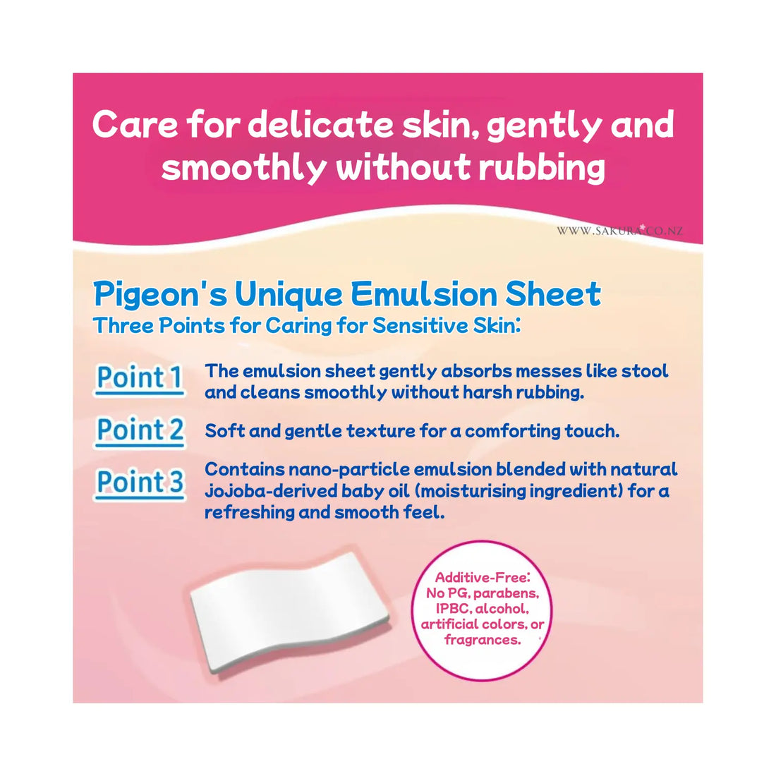 Pigeon Baby Wipes Fluffy Thick Finish with Baby Oil 64pcs