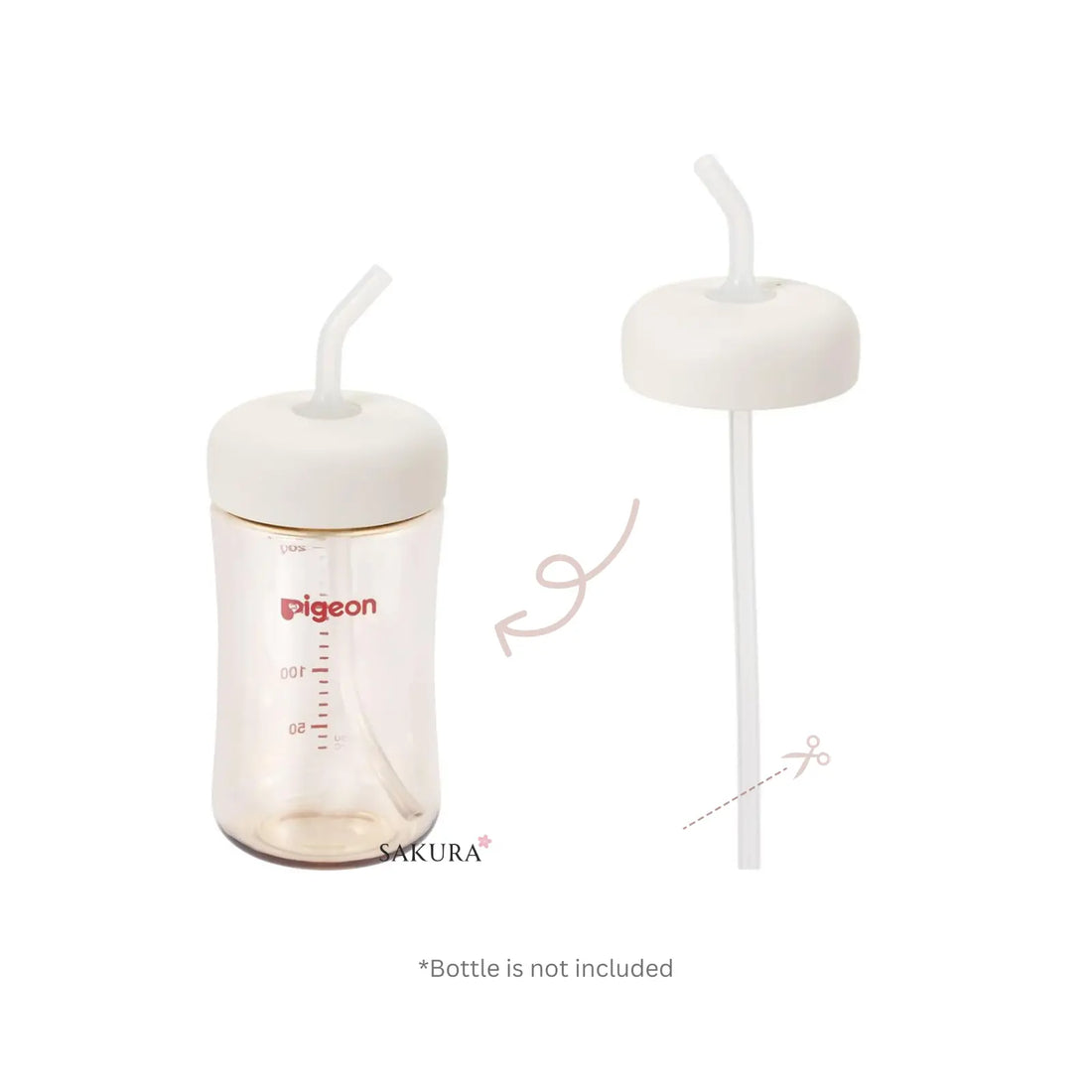 Pigeon Breastfed Experience Feeding Bottle Accessory - Bottle Cap with Straw 1pc