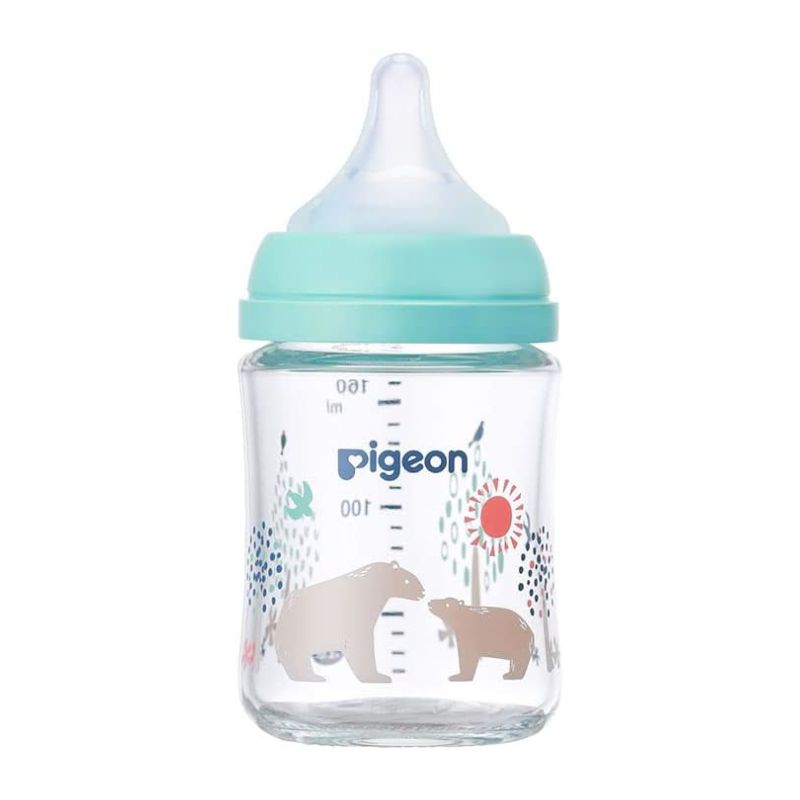 Pigeon Breastfed Experience Third Gen (Latest version) Glass Feeding Bottle - Bear 160ml &amp; 240ml