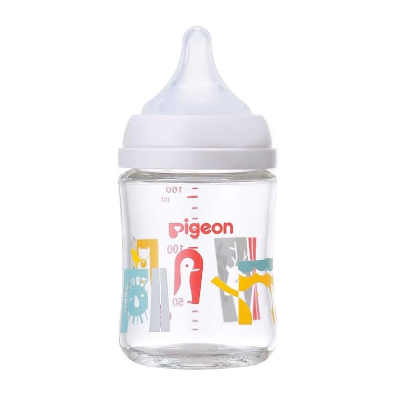 Pigeon Breastfed Experience Third Gen (Latest version) Glass Feeding Bottle - Zoo 160ml &amp; 240ml