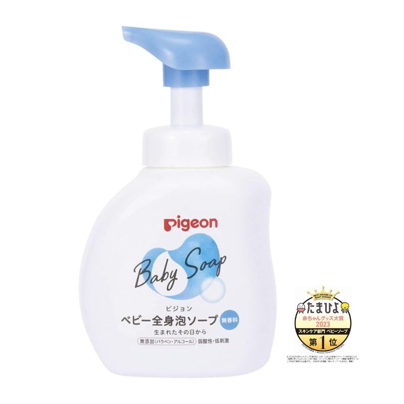 Pigeon Natural Moisture Foam Shampoo &amp; Body Wash - Unscented 500ml