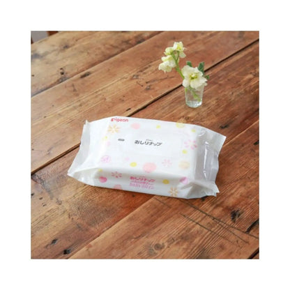 Pigeon Baby Wipes Fluffy Thick Finish with Baby Oil 64pcs