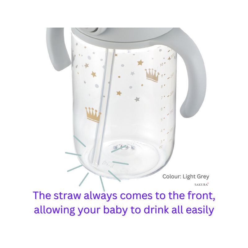 Richell Axstars Straw Sippy Cup (7months+) Light Blue 320ml