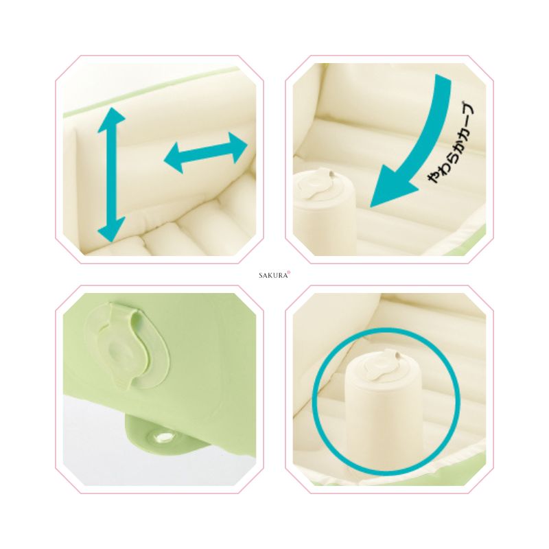 Richell Inflatable Baby Bath Plus (0-6months) Green