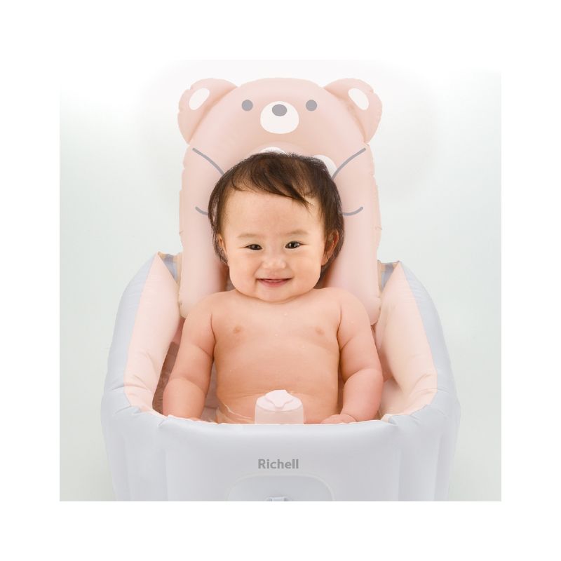 Richell Inflatable Step Up Baby Bath (0-12months) Bear
