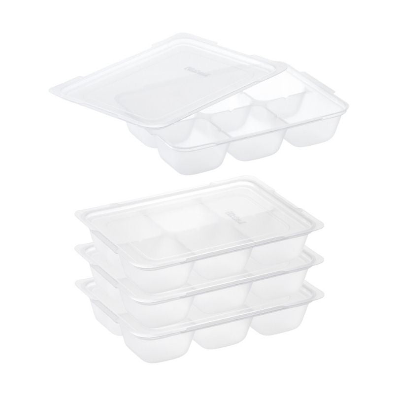 Richell Reusable Freezer Tray with Lid (6 x 50ml) 4pcs