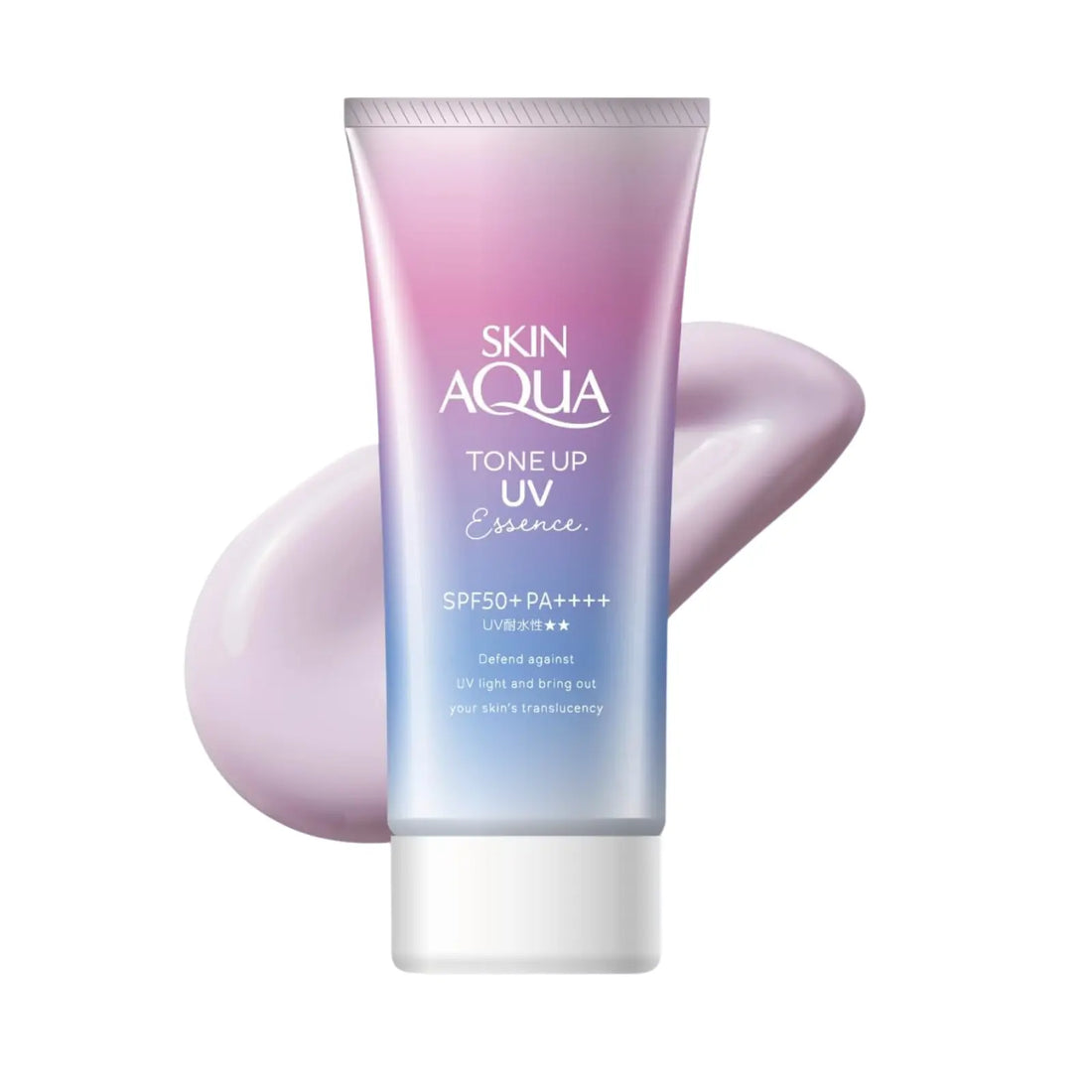 Brightening sunscreen that protects while giving your skin a radiant, tone-up lavender finish. Lightweight, waterproof, and doubles as a makeup base for a luminous, clear look. Perfect makeup base option in a busy morning.