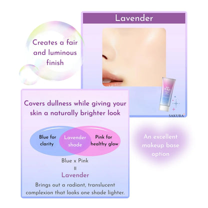 Rohto Skin Aqua Tone Up UV Essence Sunscreen SPF50+ 80g Lavender