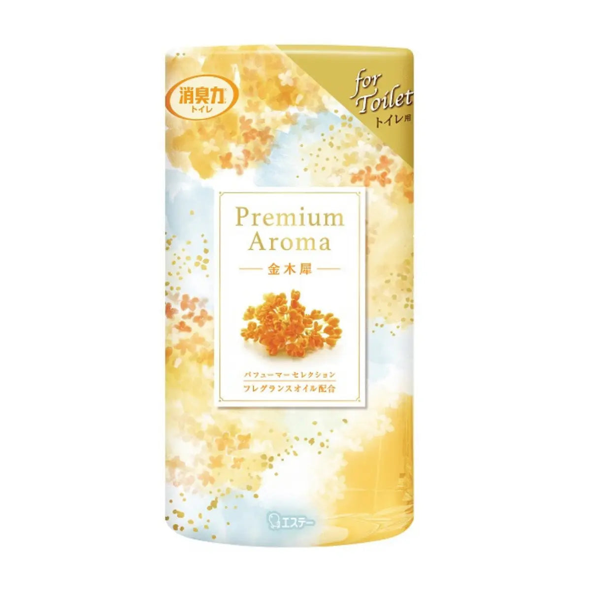 S.T. Premium Aroma Bathroom Deodorising Air Freshener 400ml Osmanthus Blossom combines a delicate osmanthus fragrance with ST’s nano powder deodorising technology. Enjoy a sophisticated scent while absorbing unpleasant odours for approximately 2–3 months.