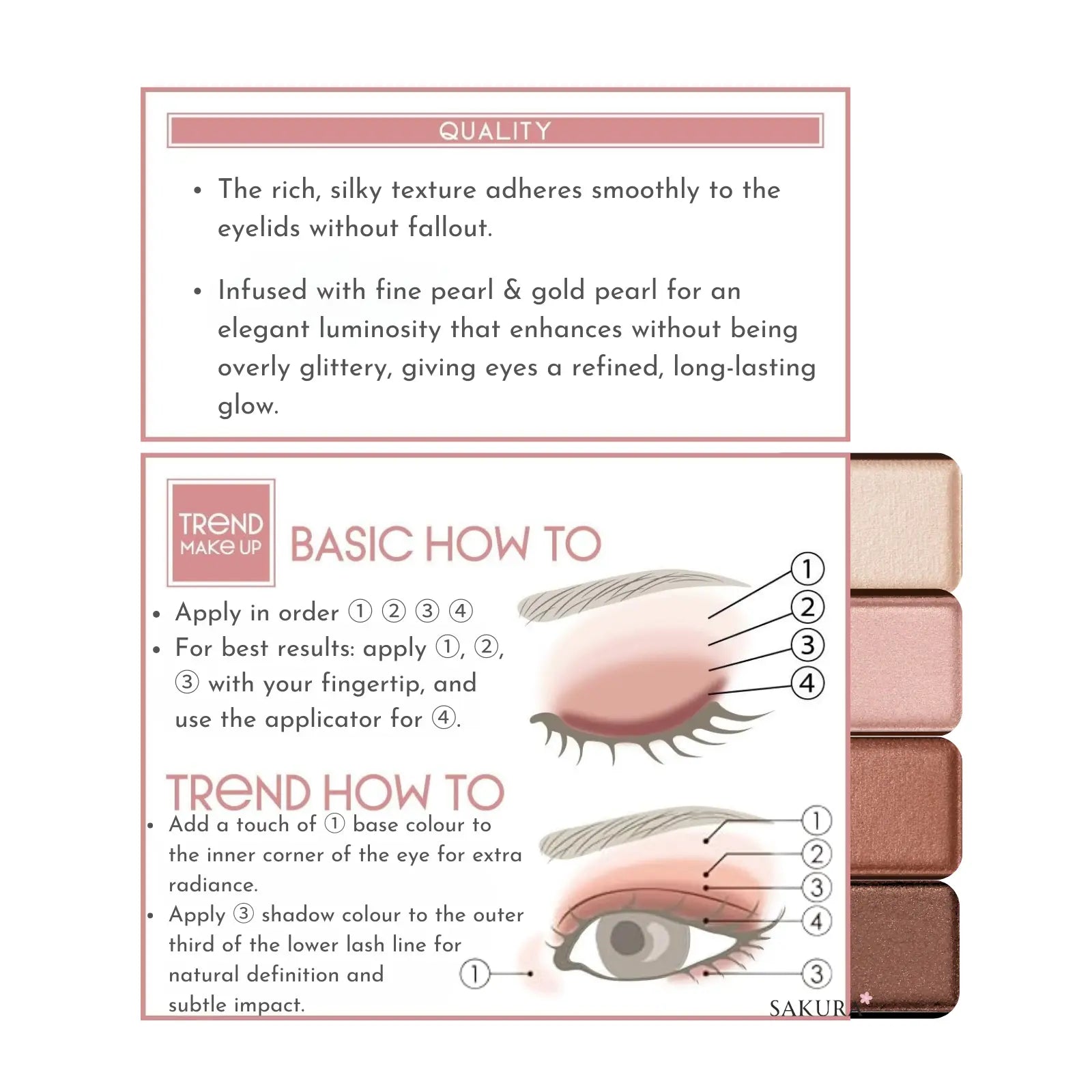 SANA Excel Skinny Rich Eye Shadow Palette - SR06 Sensual Brown