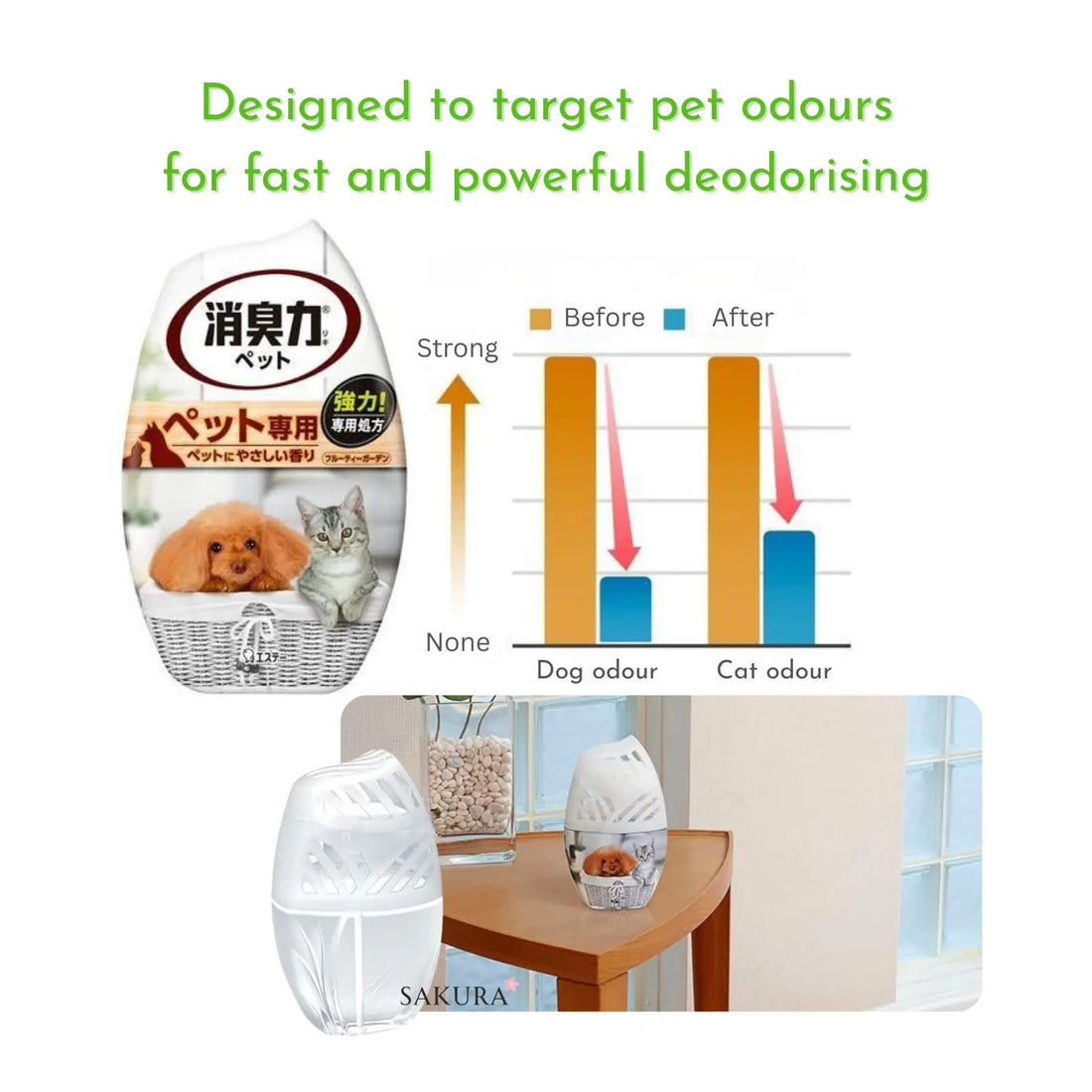 ST小鸡仔 宠物安全 强效除臭空气清新剂 400毫升 果香花园香型