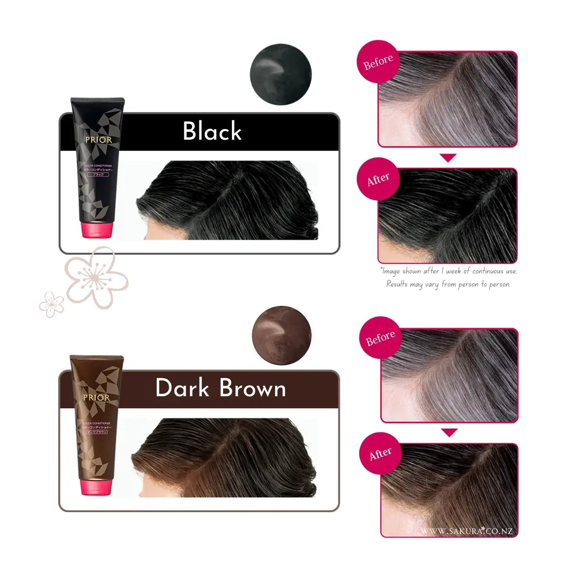 Shiseido Prior Hair Colour Conditioner N 230g Black / Dark Brown