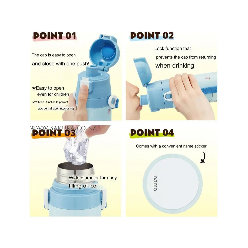 Skater 2WAY Kids Insulated Drink Bottle (Hot&amp;Cold) up to 410ml - Elsa
