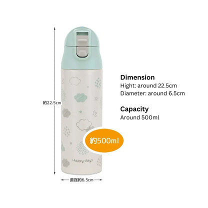 Skater Insulated Water Bottle for Baby Formula 500ml - Happy Days