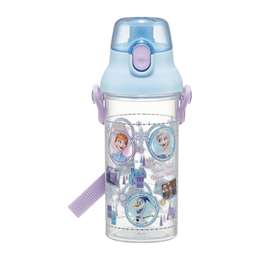 Skater Kids Clear Drink Bottle with Strap - Blue 480ml