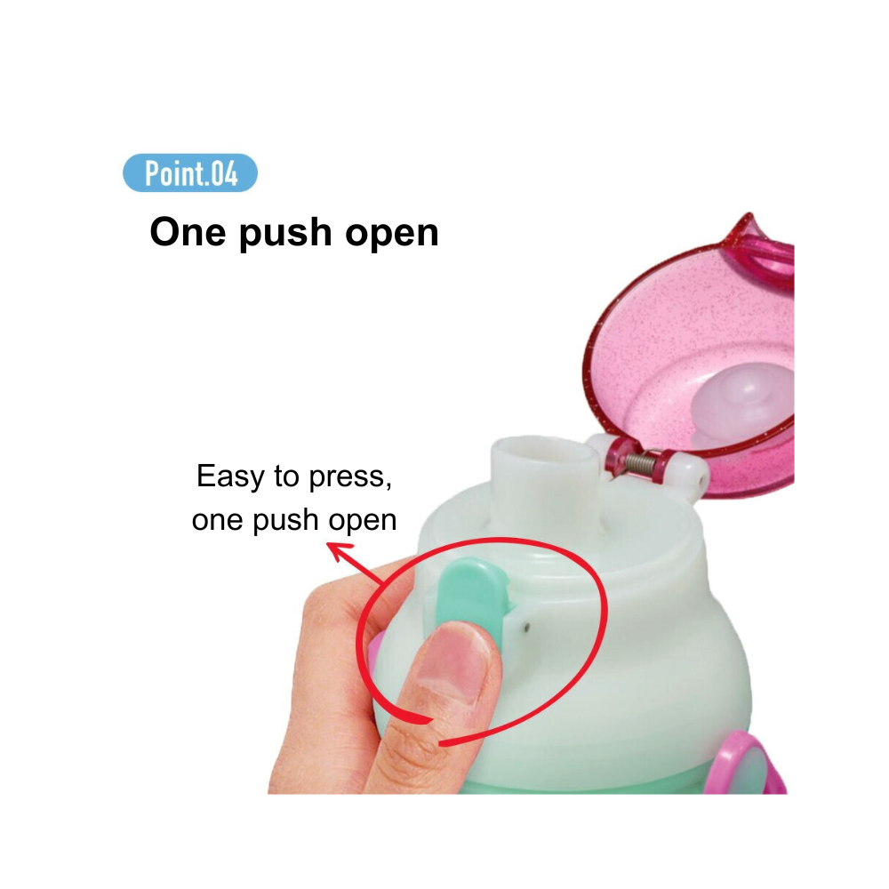 Skater Kids Clear Drink Bottle with Strap - Blue 480ml