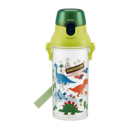 Skater Kids Clear Drink Bottle with Strap - Dinosaurs 480ml