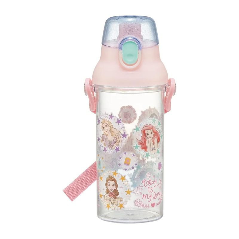 Skater Kids Clear Drink Bottle with strap - Princess 480ml