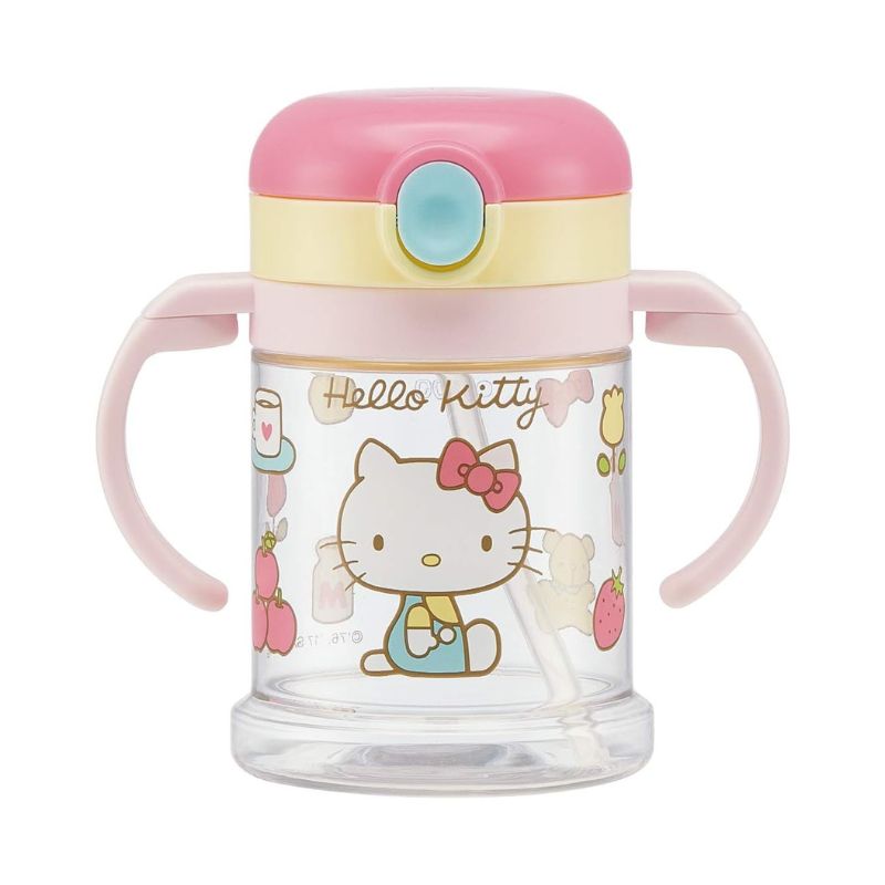 Skater Straw Sippy Cup with Foldable Handles (12months+)  - Hello Kitty 260ml