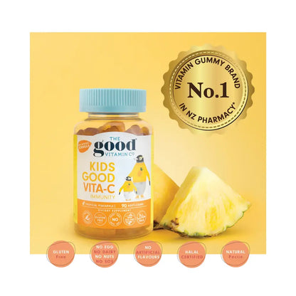 The Good Vitamin Co 维C+锌儿童咀嚼软糖 日常补充剂-90 粒