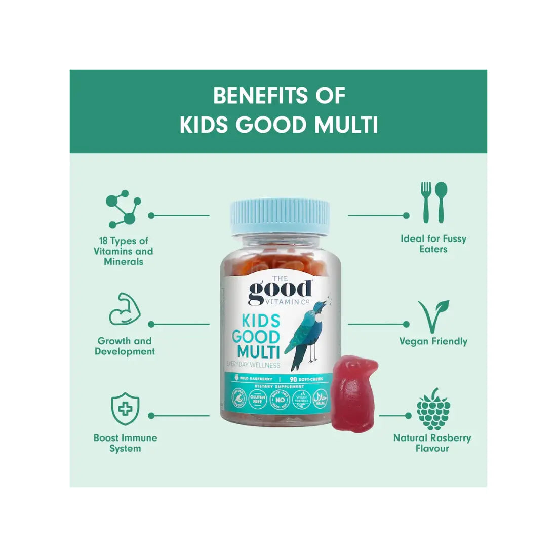 The Good Vitamin Co Kids Multi Vitamin Everyday Supplements-90 Gummies