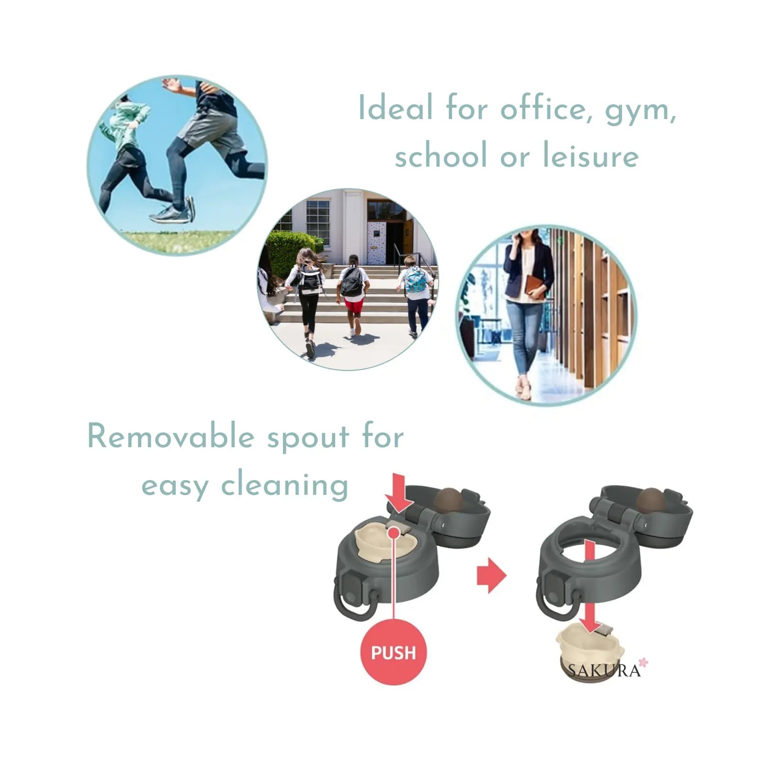 【Preorder】Thermos Vacuum Insulated Drink Bottle (Hot&amp;Cold) 1000ml - Dark Grey