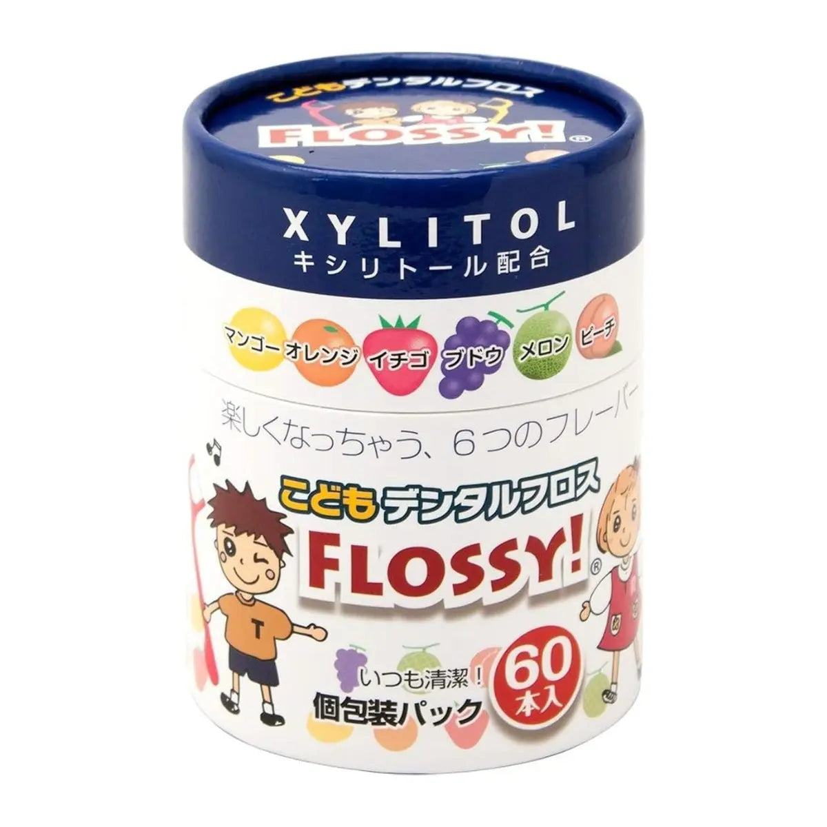 UFC Supply Flossy Kids Dental Floss 60pcs makes daily flossing fun with six fruity flavours and xylitol. Fine, strong floss gently removes food and plaque between teeth, while individually wrapped pieces are hygienic and convenient for children.
