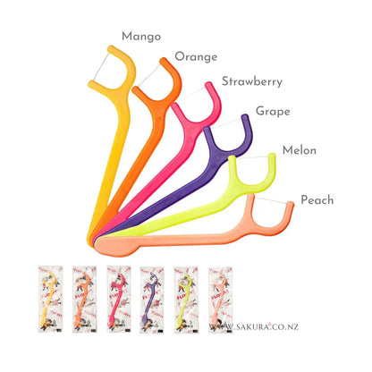 UFC Supply Flossy Kids Dental Floss 60pcs 6 Fruits Flavours