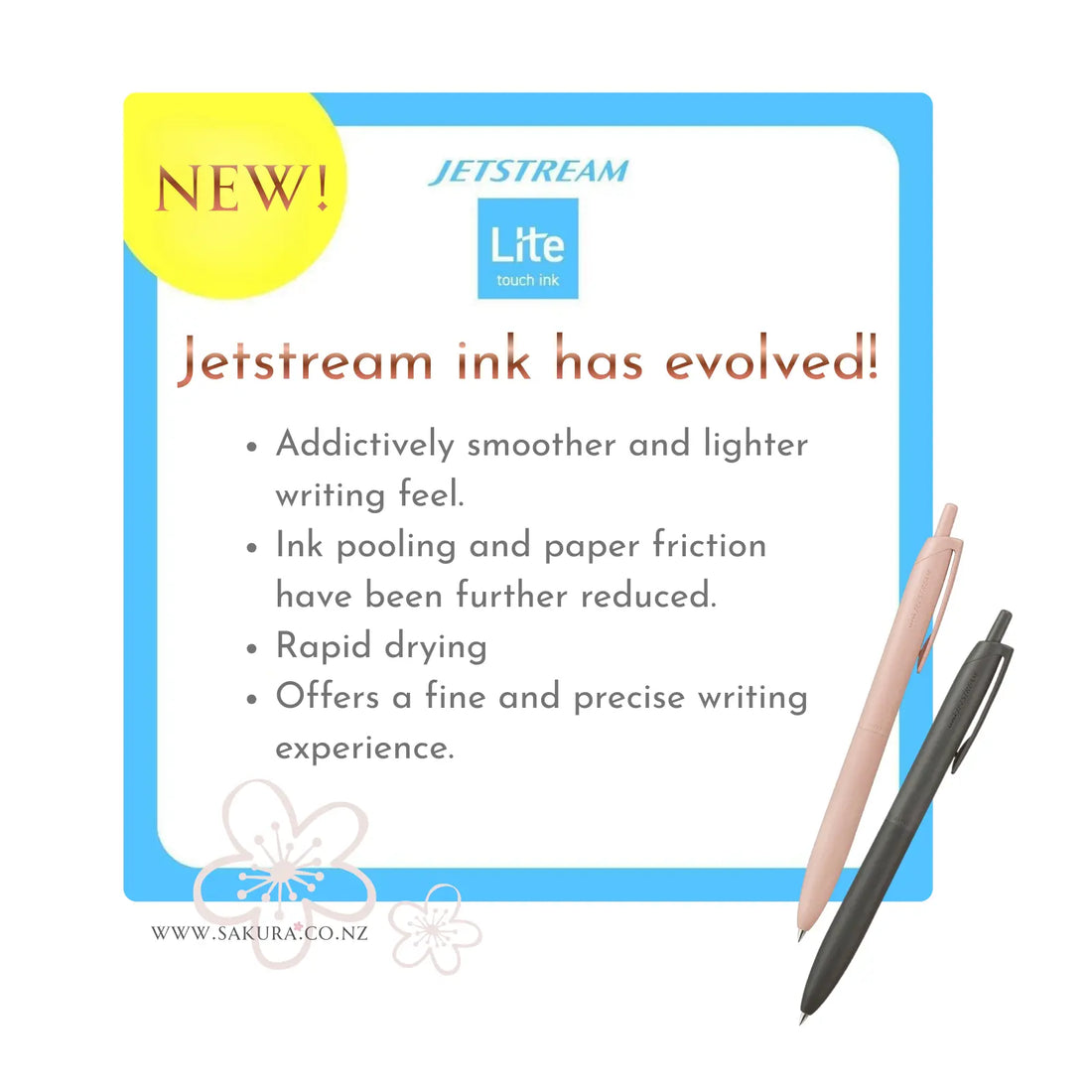 Uni Jetstream Lite Touch 墨水圆珠替换笔芯 0.5 黑色