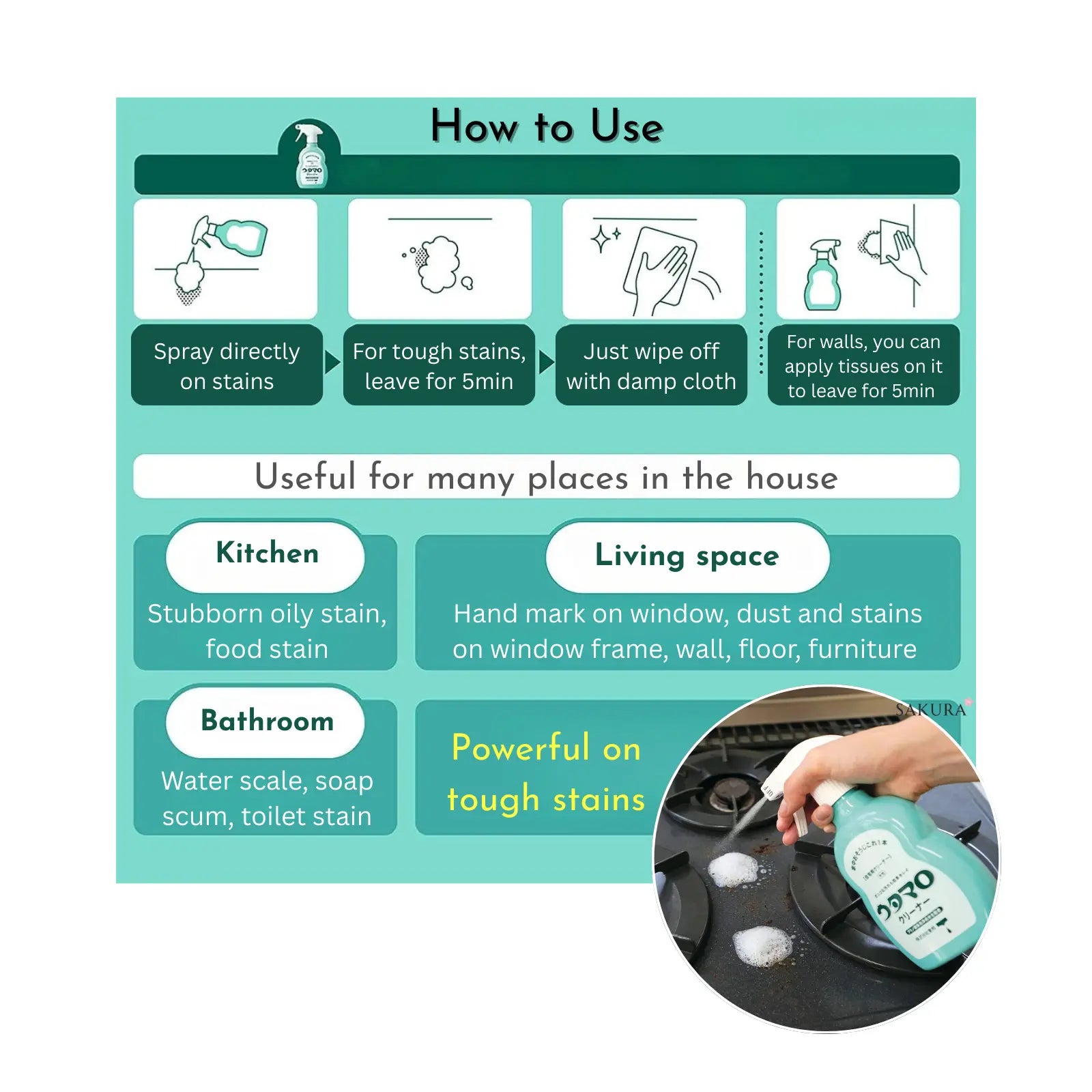Utamaro Household All Purpose Cleaner Foam Spray 400ml