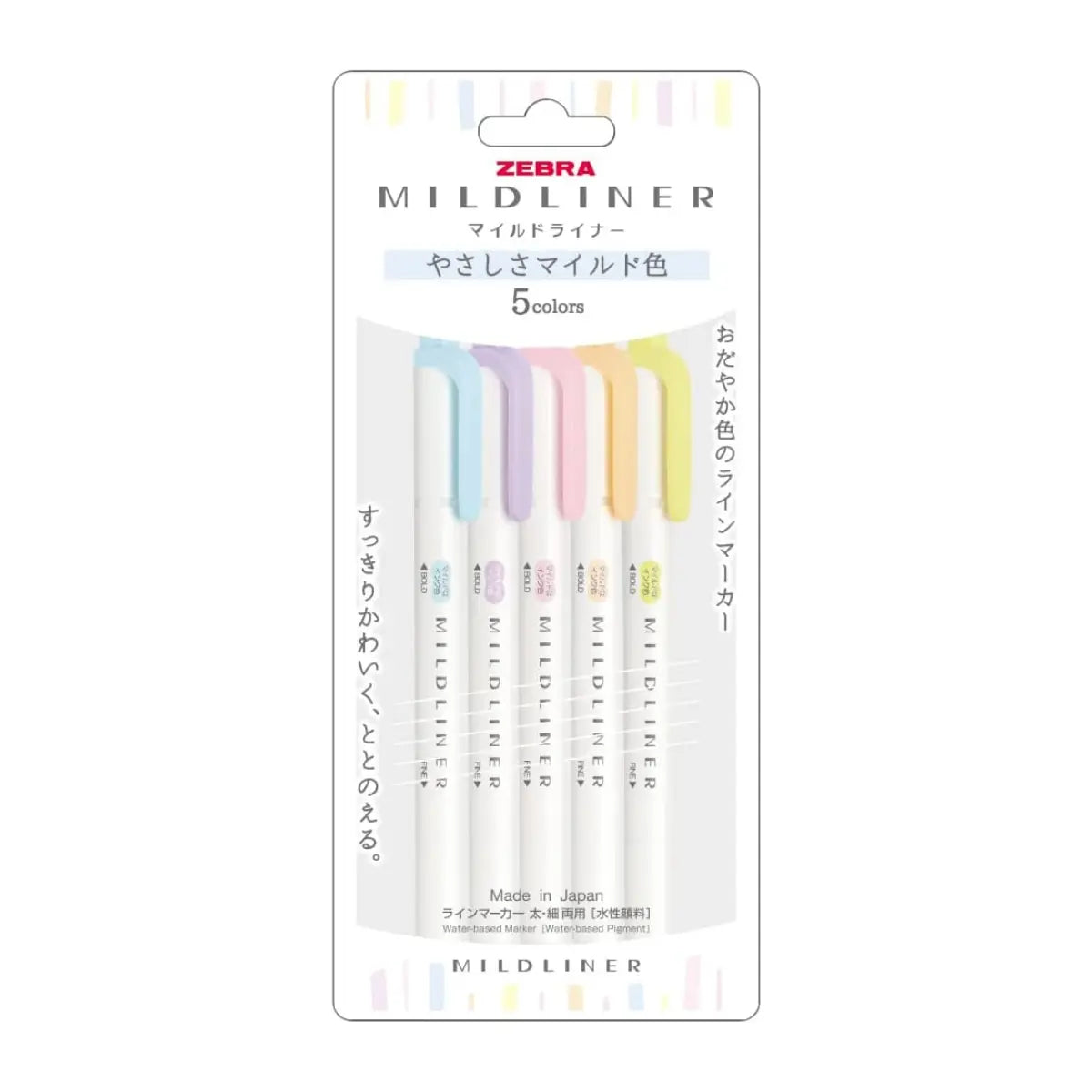 ZEBRA Sarasa Mildliner Double-sided Highlighters 5 Pastel Colours feature soft, gentle shades that are easy on the eyes and perfect for neat, stylish notes. With versatile double-sided tips, they’re ideal for highlighting, journalling, borders and illustrations.